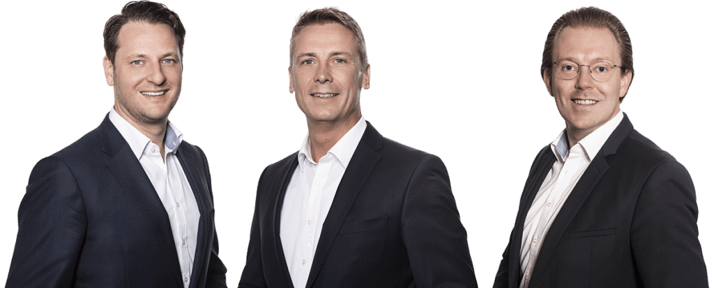 Die Geschäftsführung der ZMI GmbH: Daniel Vogler, Steffen Berger, Jonathan Martin (v.l.n.r.)