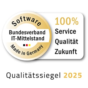 Software made in Germany Qualitätssiegel 2025 des Bundesverband IT-Mittelstand